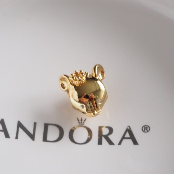 PANDORA Shining Rat Charm 768587C01 14k Gold-plated unique metal blend - Picture 6 of 9